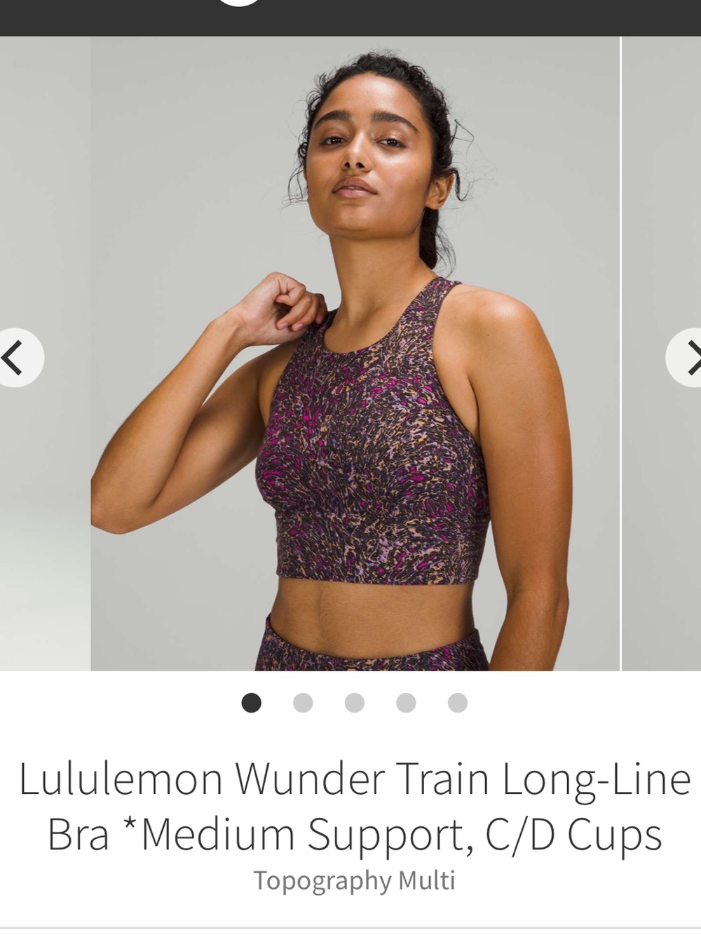 Lululemon Wunder Train Long-Line Bra *Medium Support, C/D Cups Size 6